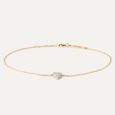 PD Paola Fine 18k Gold Diamond Heart Bracelet