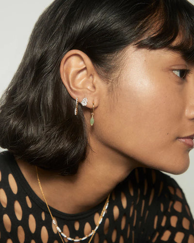 PD Paola Vanilla Stud Earrings, Gold