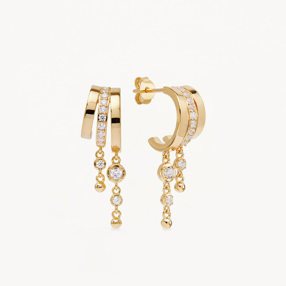 By Charlotte Ocean Mist Illusion Hoops, Gold