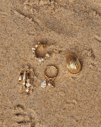 By Charlotte Ocean Whisper Hoops, Gold