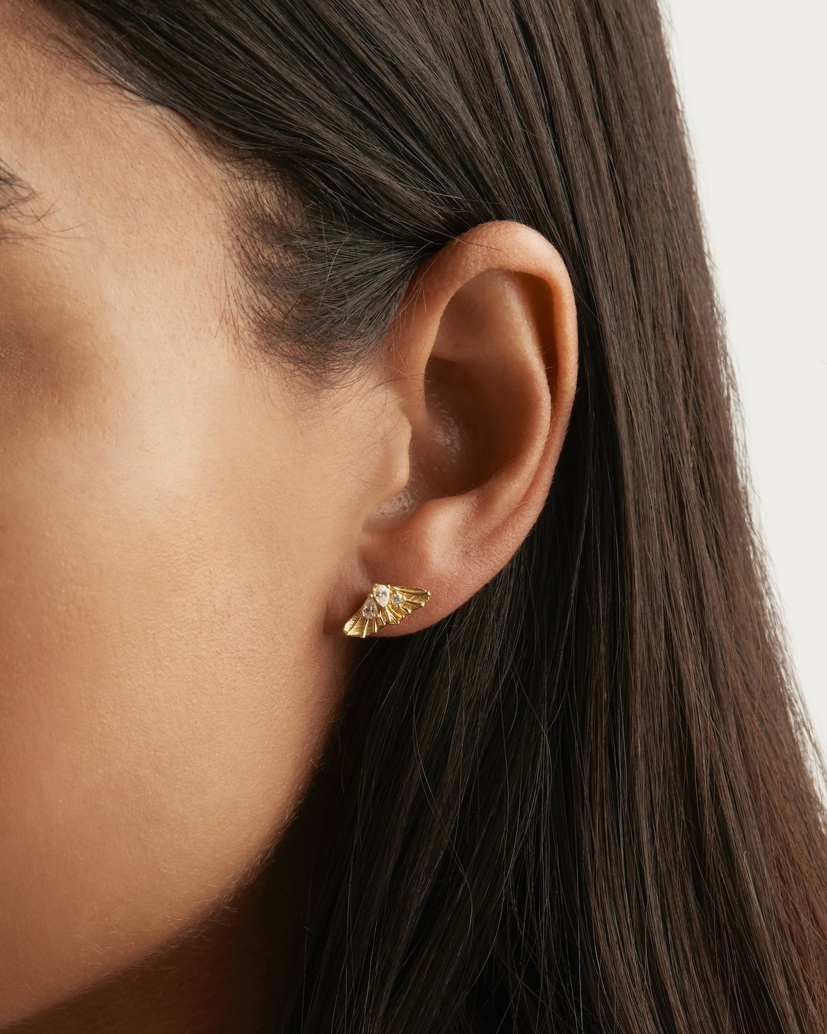 By Charlotte Ocean Whisper Stud Earrings, Gold