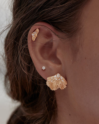 By Charlotte Ocean Whisper Stud Earrings, Gold