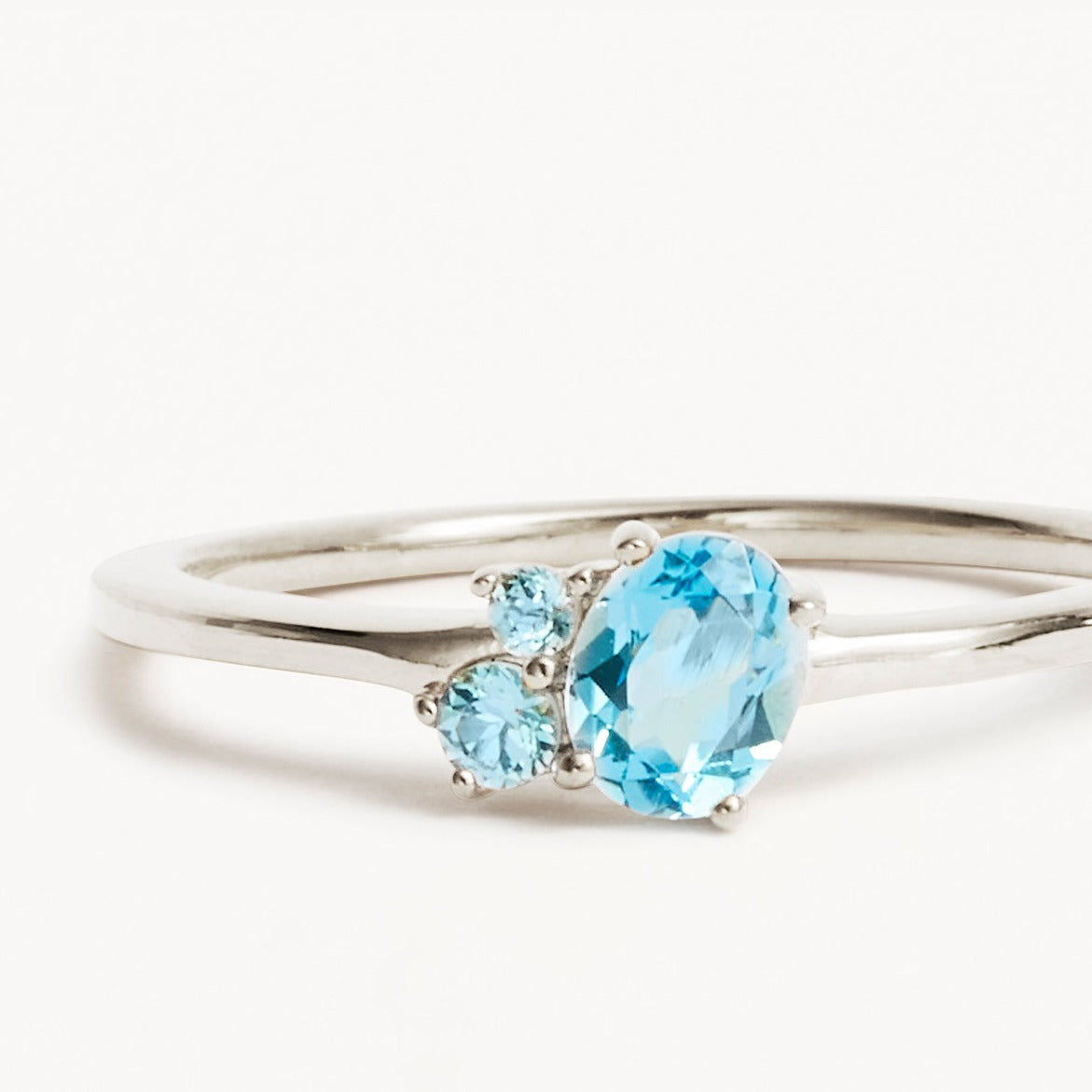 By Charlotte Kindred March Birthstone Ring, Gold or Silver