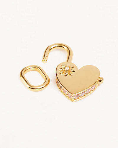 By Charlotte Connected Hearts Padlock Pendant, Gold