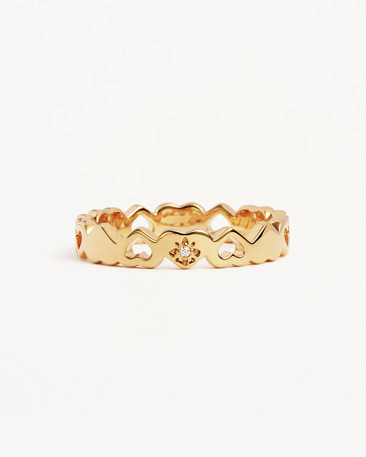 By Charlotte Connected Hearts Ring, Gold