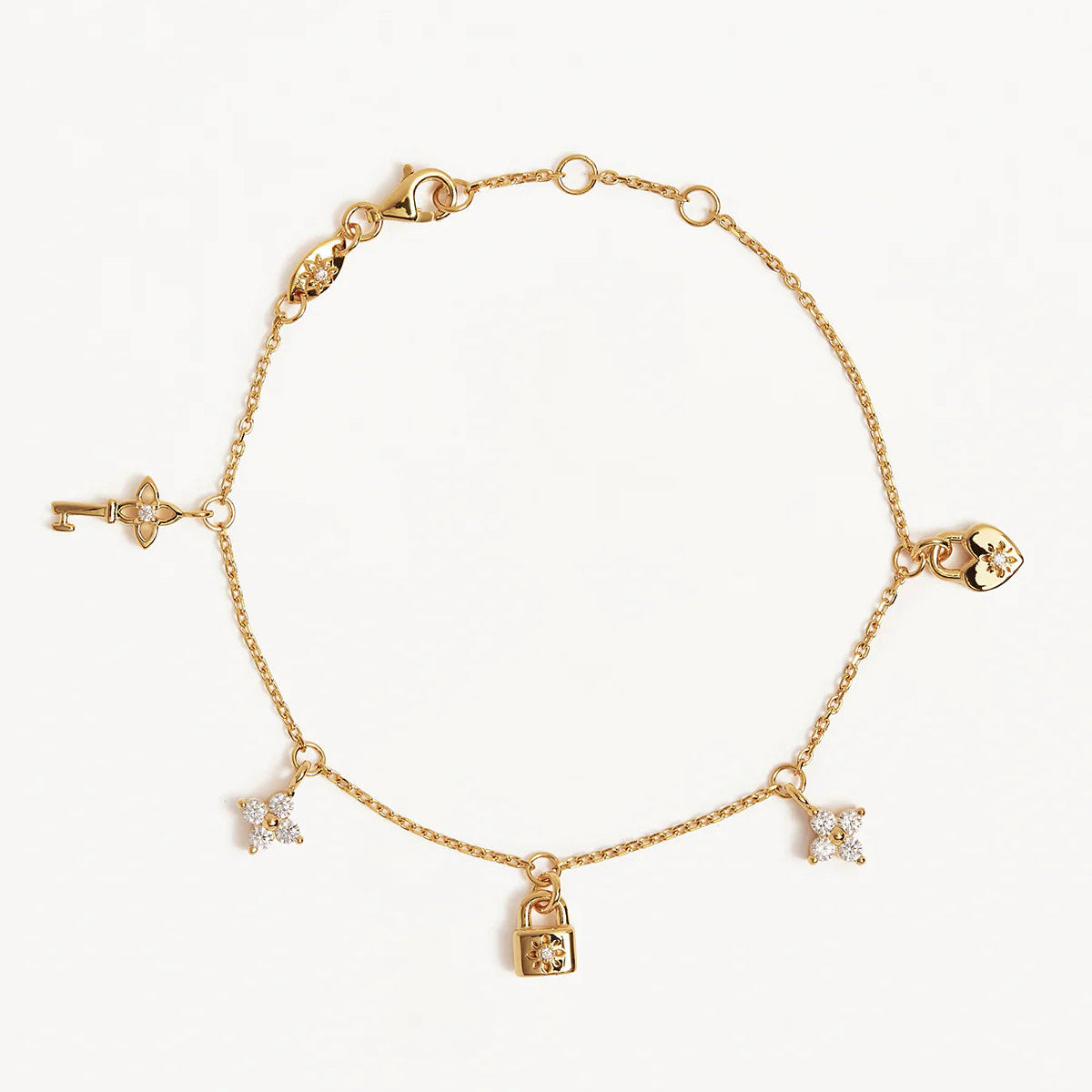 By Charlotte Love Unlocked Charm Bracelet, Gold