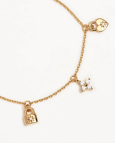 By Charlotte Love Unlocked Charm Bracelet, Gold