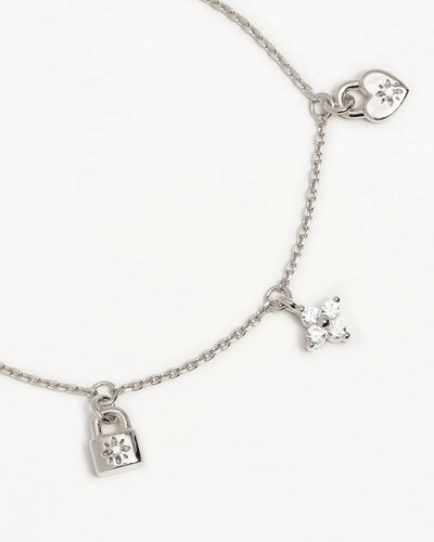 By Charlotte Love Unlocked Charm Bracelet, Silver