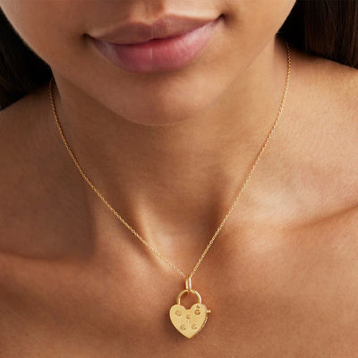 By Charlotte Love Unlocked Padlock Pendant, Gold