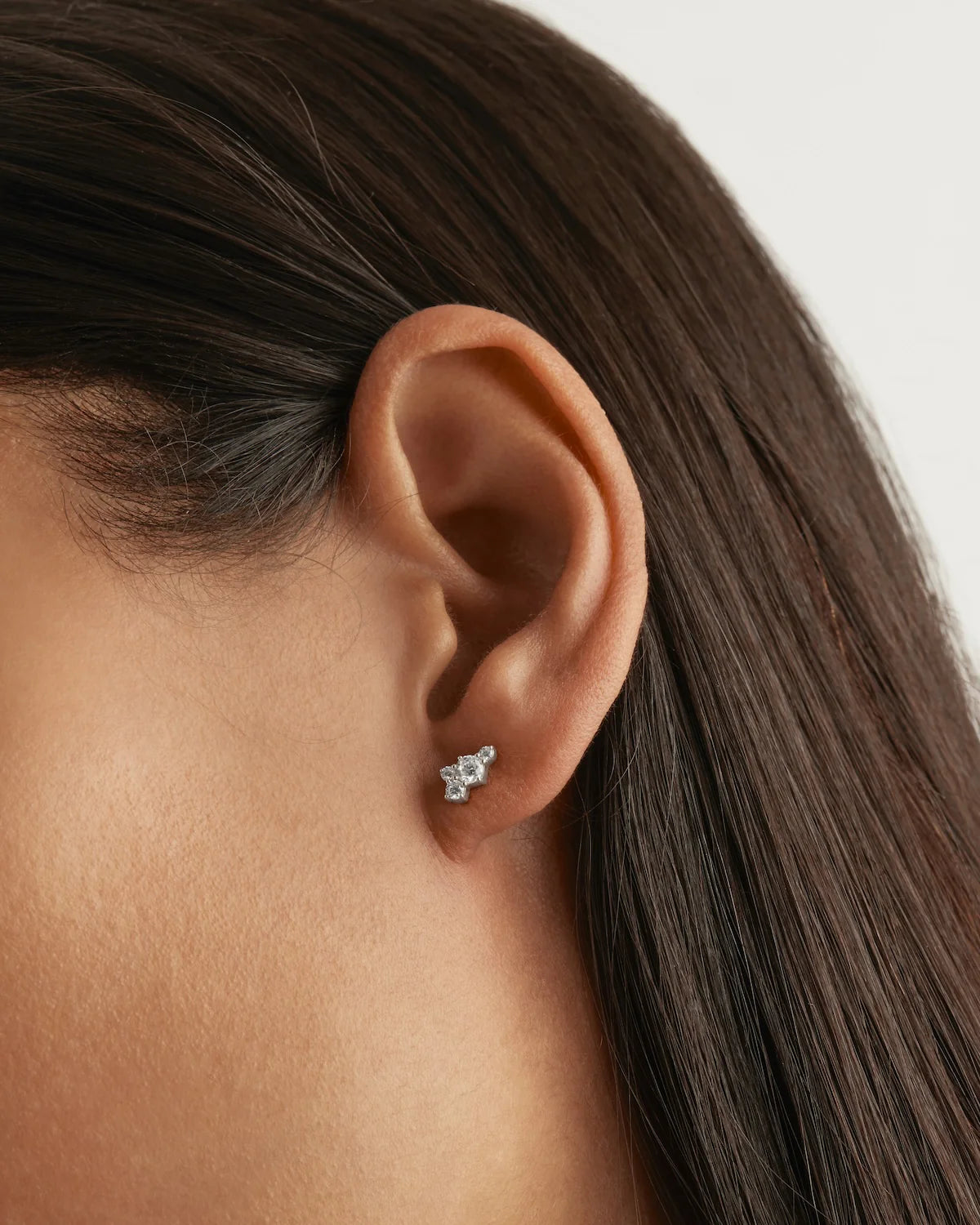 By Charlotte Mist Stud Earrings, Silver