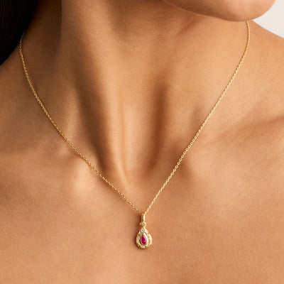 By Charlotte With Love Birthstone Annex Link Pendant, Gold