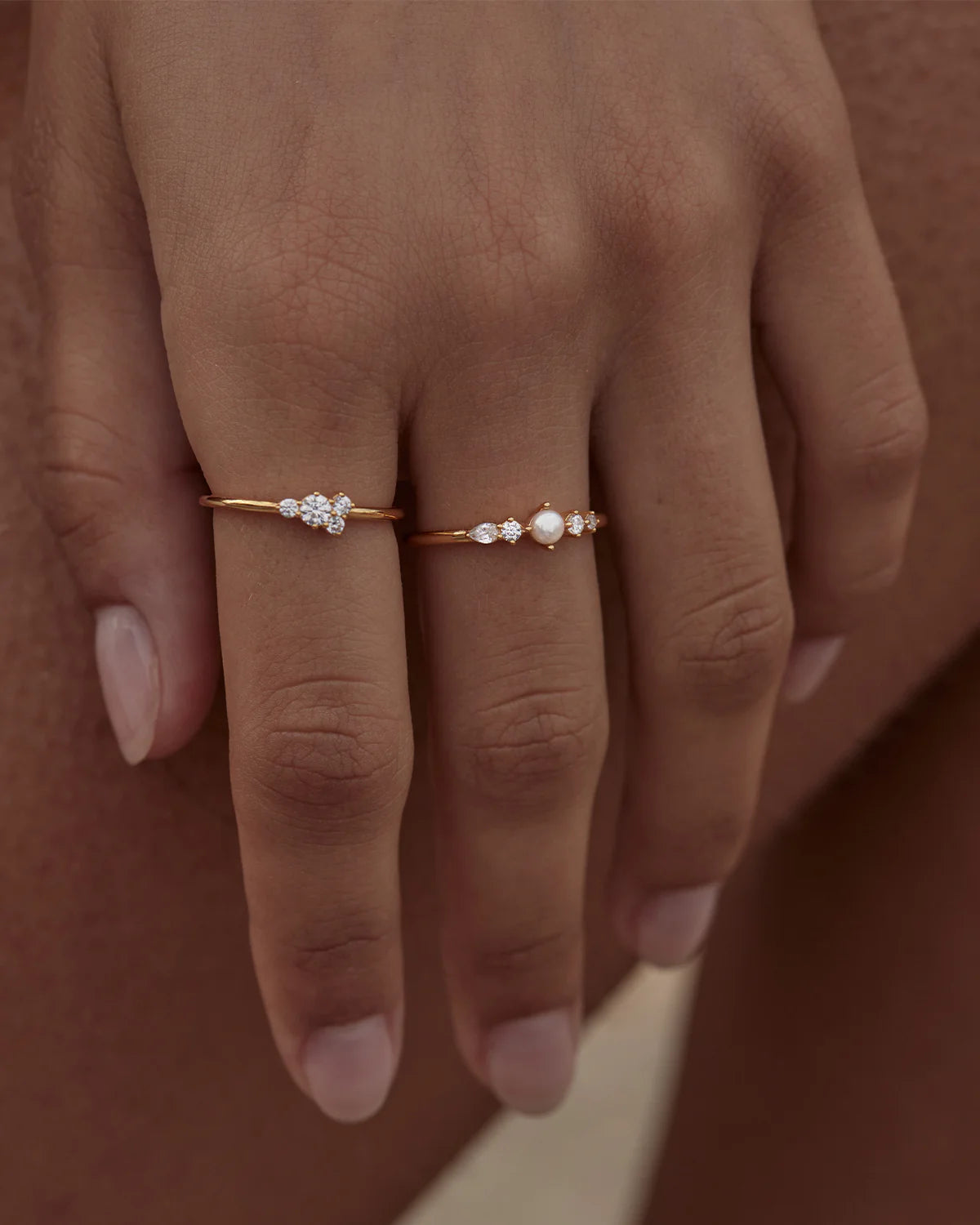 By Charlotte Sea Foam Ring, Gold
