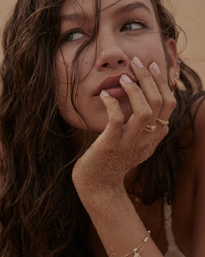 By Charlotte Sea Foam Ring, Gold