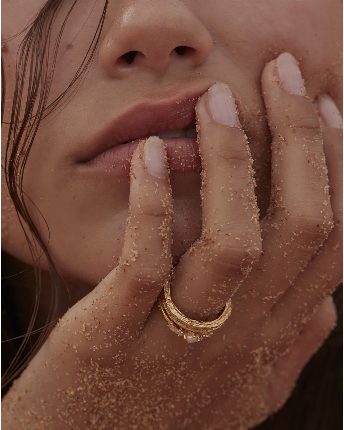 By Charlotte Sea Foam Ring, Gold