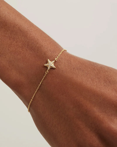 By Charlotte By the Sea Starfish Bracelet, Gold