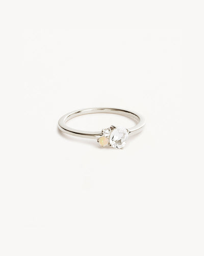 By Charlotte Kindred April Birthstone Ring, Gold or Silver