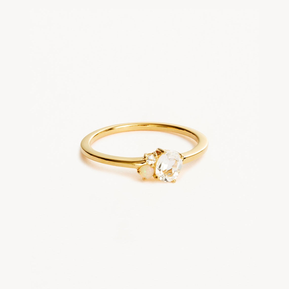 By Charlotte Kindred April Birthstone Ring, Gold or Silver