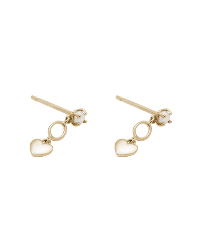 Kirstin Ash 9k Gold L'Amour Heart Earrings