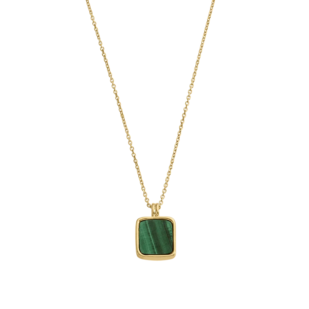 Kirstin Ash Malachite Pendant Necklace, Gold