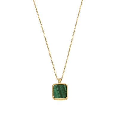 Kirstin Ash Malachite Pendant Necklace, Gold