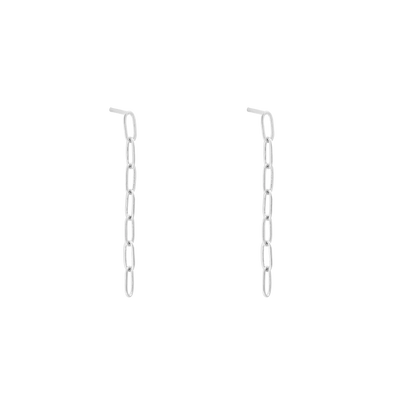 Kirstin Ash Rue Chain Earrings, Silver