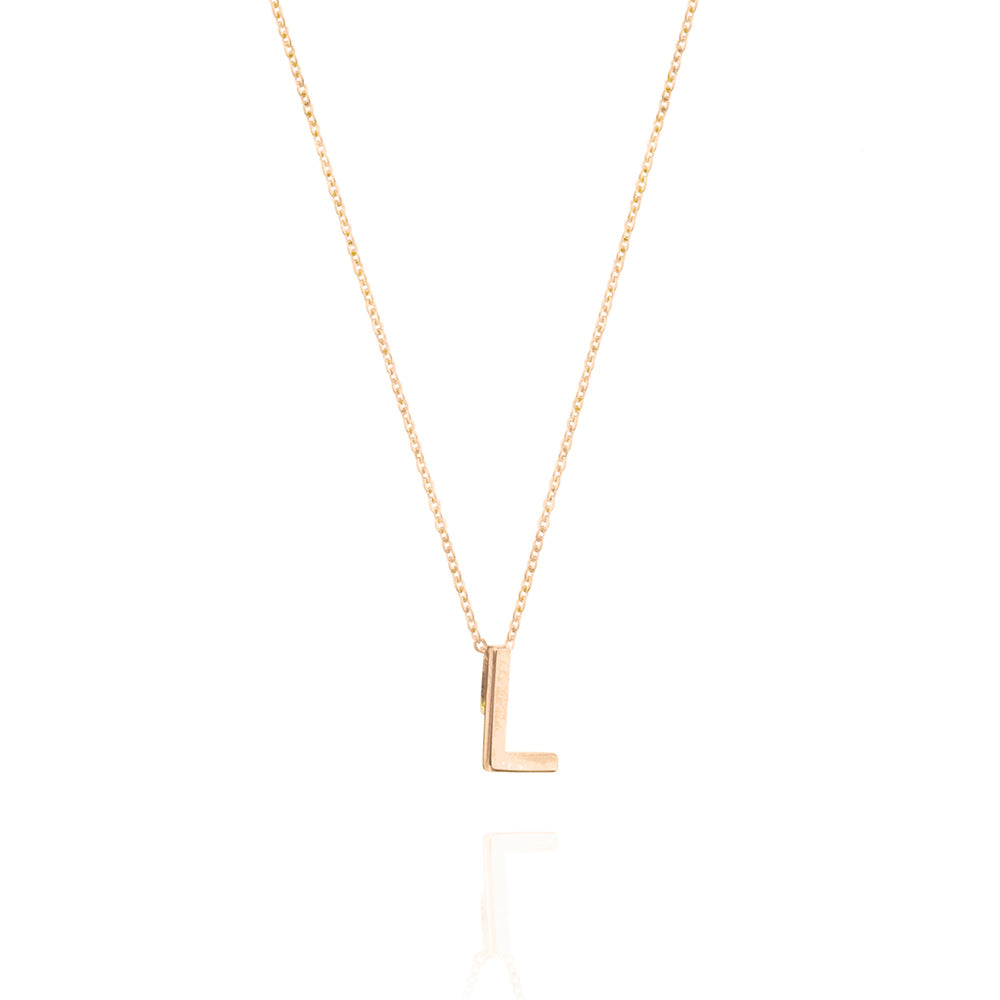 Linda Tahija Letter Necklace, Gold (A-Z)