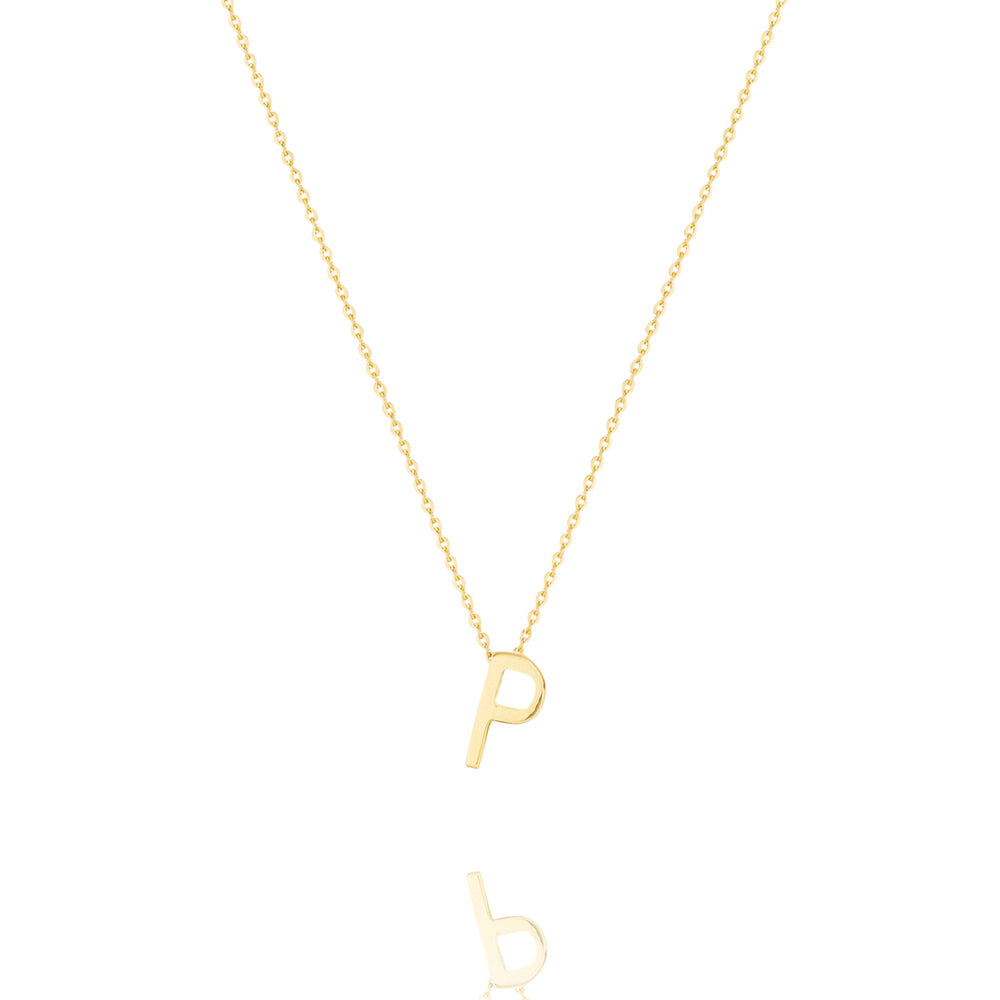 Linda Tahija Letter Necklace, Silver (A-Z)