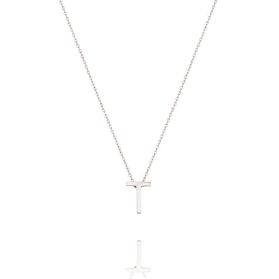 Linda Tahija Letter Necklace, Silver (A-Z)