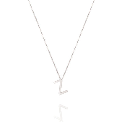 Linda Tahija Letter Necklace, Silver (A-Z)