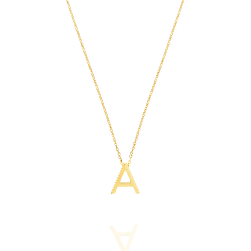 Linda Tahija Letter Necklace, Gold (A-Z)