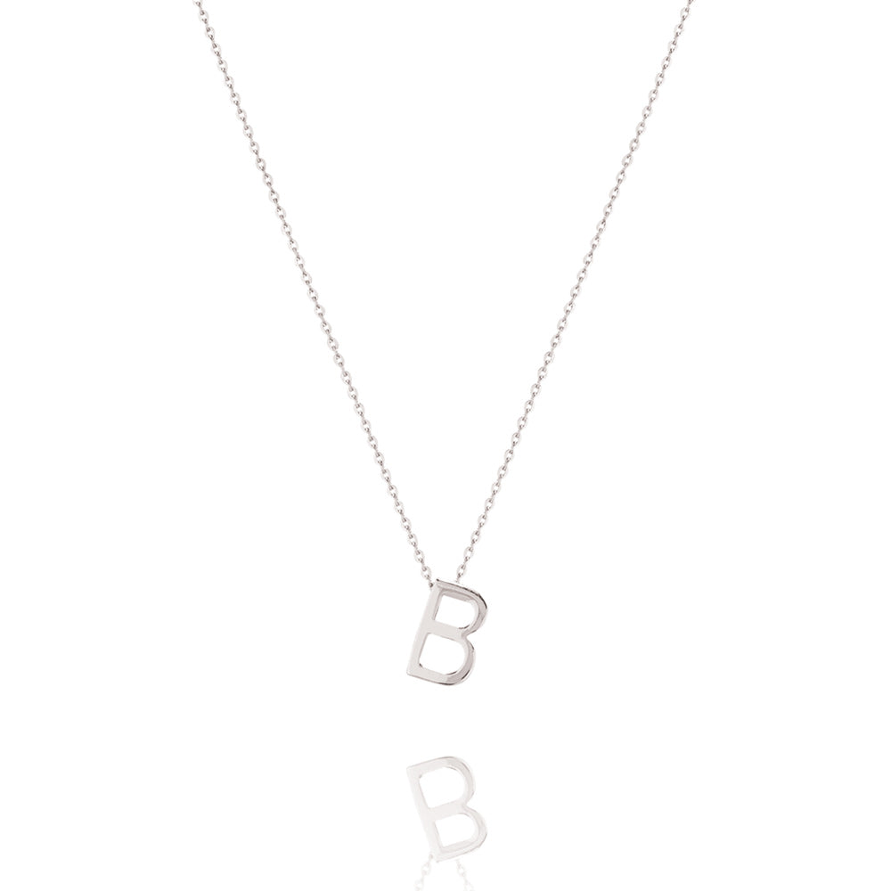 Linda Tahija Letter Necklace, Silver (A-Z)