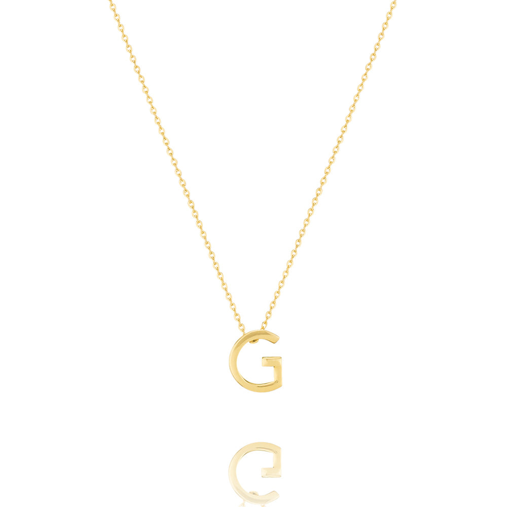 Linda Tahija Letter Necklace, Gold (A-Z)