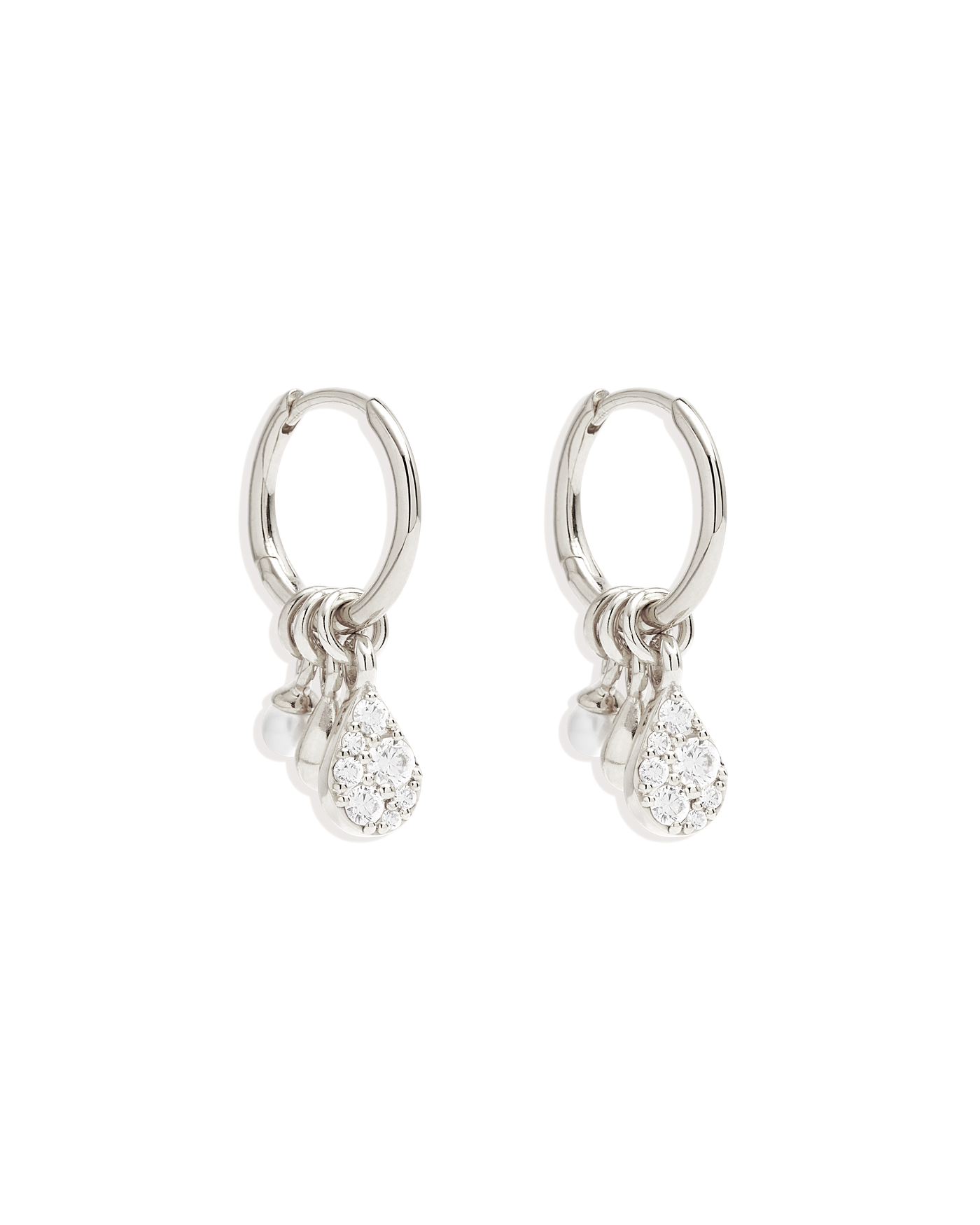 By Charlotte Ocean Mist Hoops, Silver