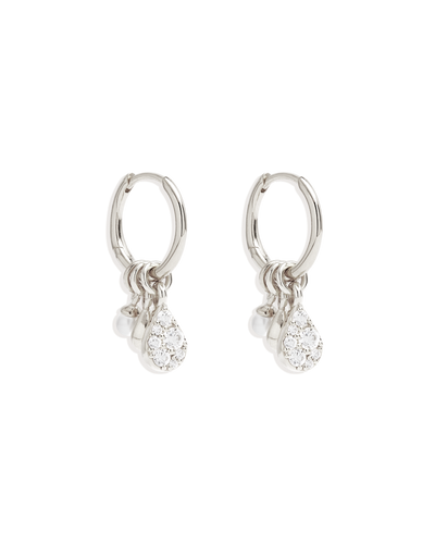 By Charlotte Ocean Mist Hoops, Silver