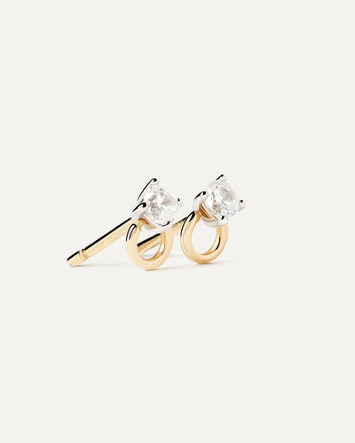 PD Paola Fine 18k Gold Diamond Ari Stud Earrings