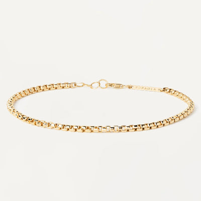 PD Paola Fine 18k Gold Box Chain Bracelet