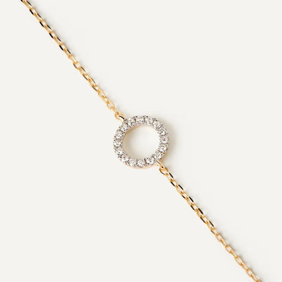 PD Paola Fine 18k Gold Diamond Circle Bracelet