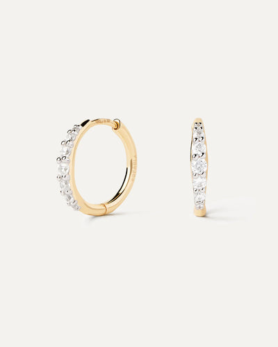 PD Paola Fine 18k Gold Diamond Estella Mini Hoops