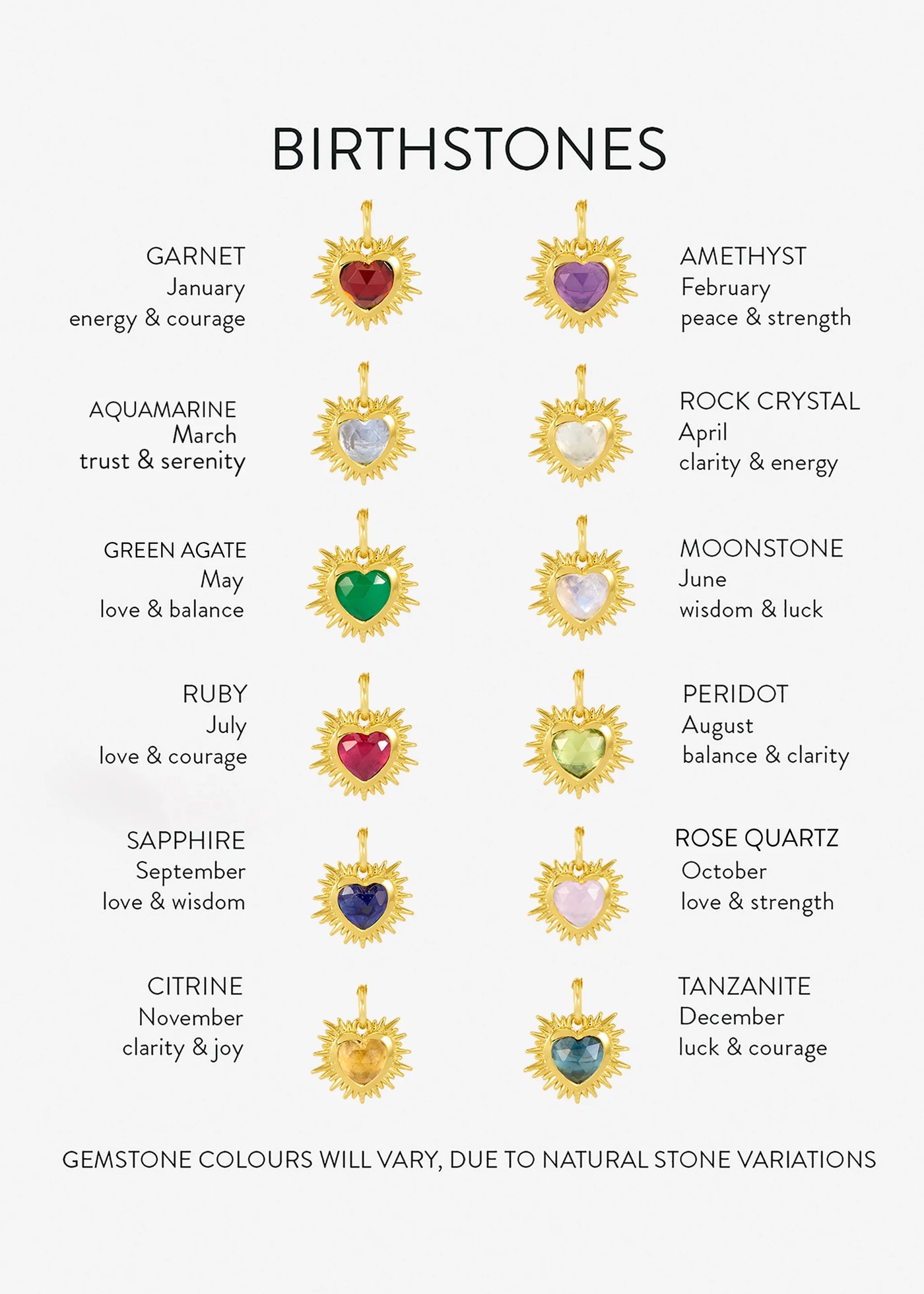 Rachel Jackson Electric Love November Birthstone Heart Necklace, Gold