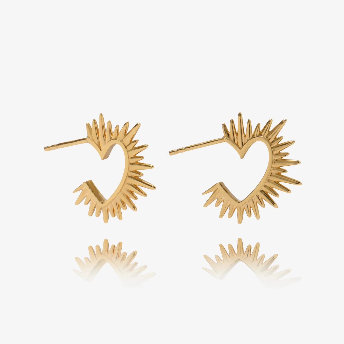 Rachel Jackson Electric Love Heart Hoop Earrings, Gold