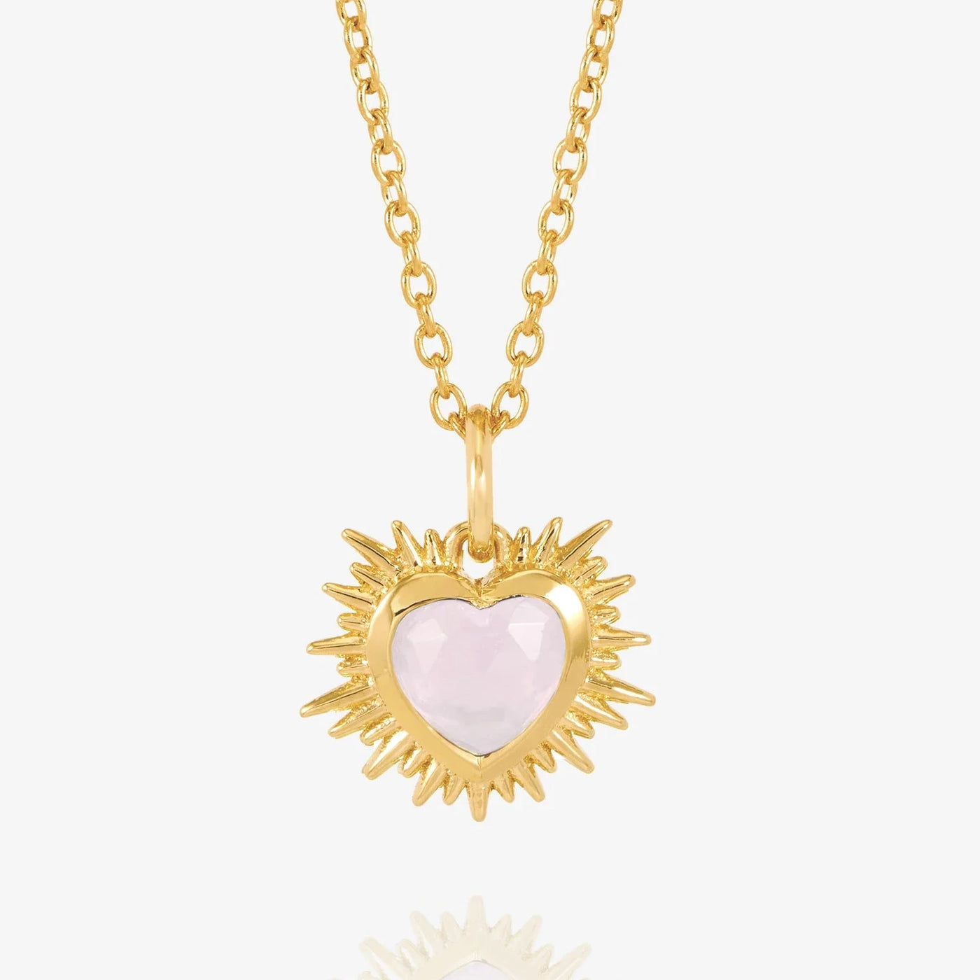 Rachel Jackson Electric Love October Birthstone Heart Necklace, Gold