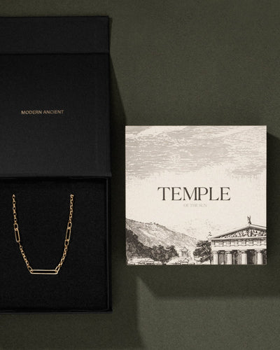 Temple of the Sun Solid Gold Kasia Coin Necklace