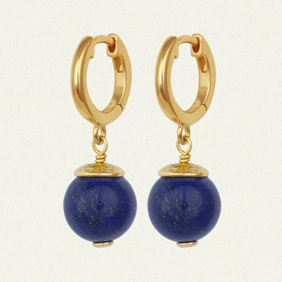 Temple of the Sun Orb Earrings, Gold