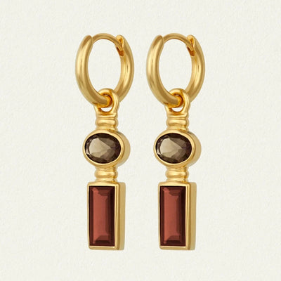 Temple of the Sun Vino Earrings, Gold