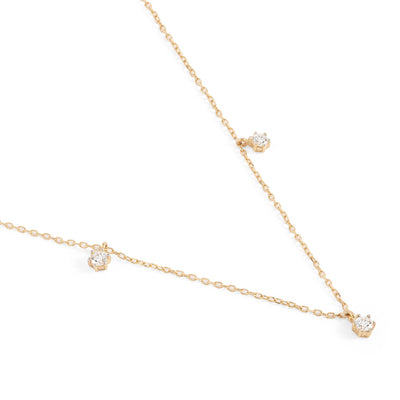 By Charlotte 14k Gold Droplets Diamond Necklace