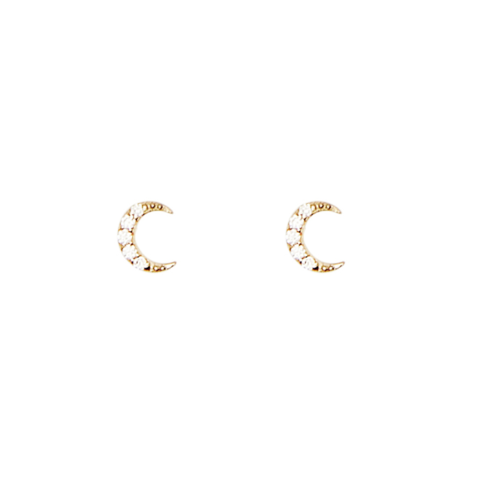 By Charlotte 14k Gold Diamond Evening Sky Single Stud Earring