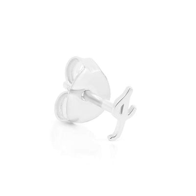 By Charlotte Love Letter Initial Single Stud Earring, Silver