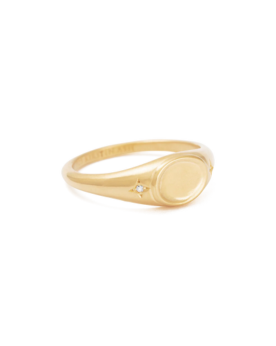 Kirstin Ash Align Signet Ring, Gold