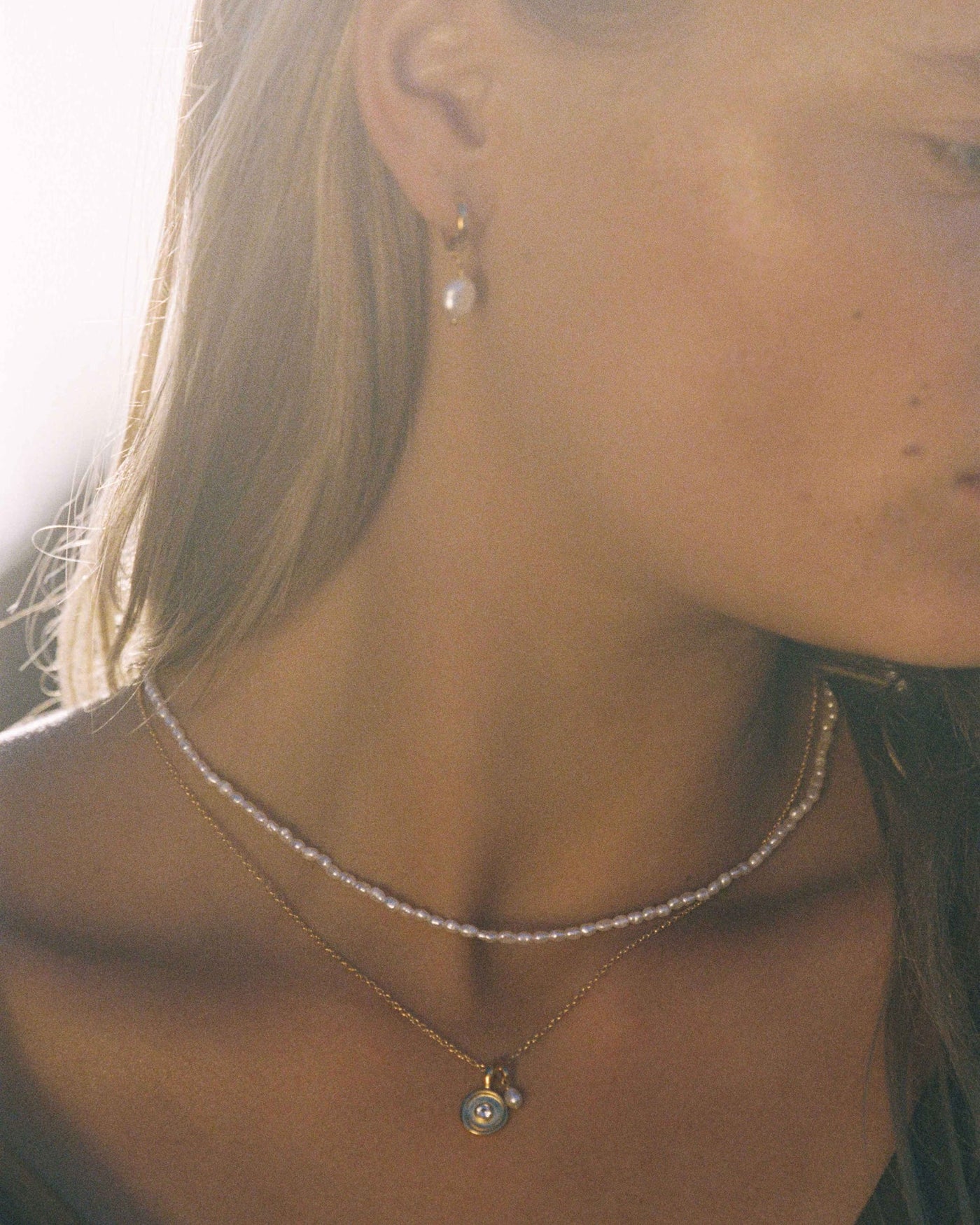 Kirstin Ash Solstice Pearl Necklace, Silver