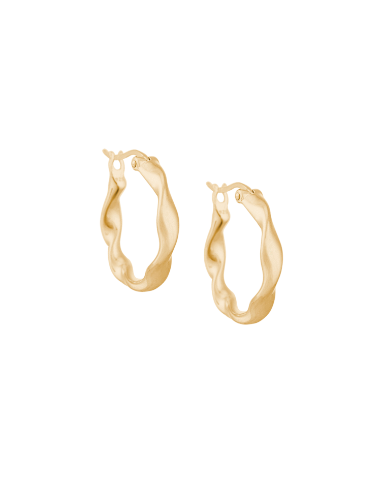 Kirstin Ash Wave Hoops, Gold